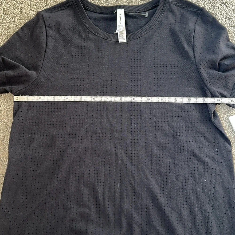 Athleta In Motion Seamless Top Workout Athletic Active Gym Tee Black SZ XS NWT - Picture 11 of 14